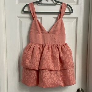 NBD Pink Mini Party Dress Size XS Leopard Print Bubble Hem Arianna Wicked